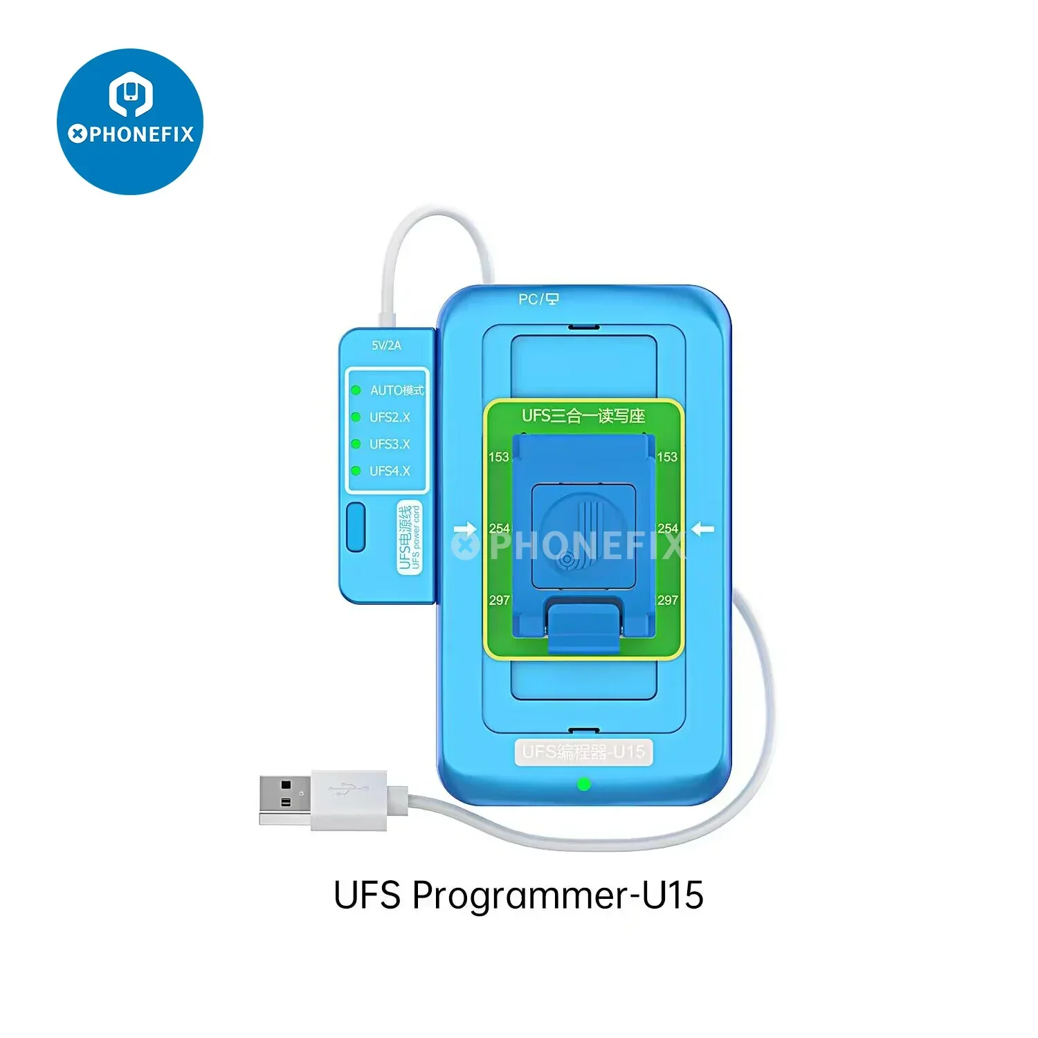 JCID UFS Programmer U15 BGA153/254/297 3 In 1 Read Write Tool - Image 2