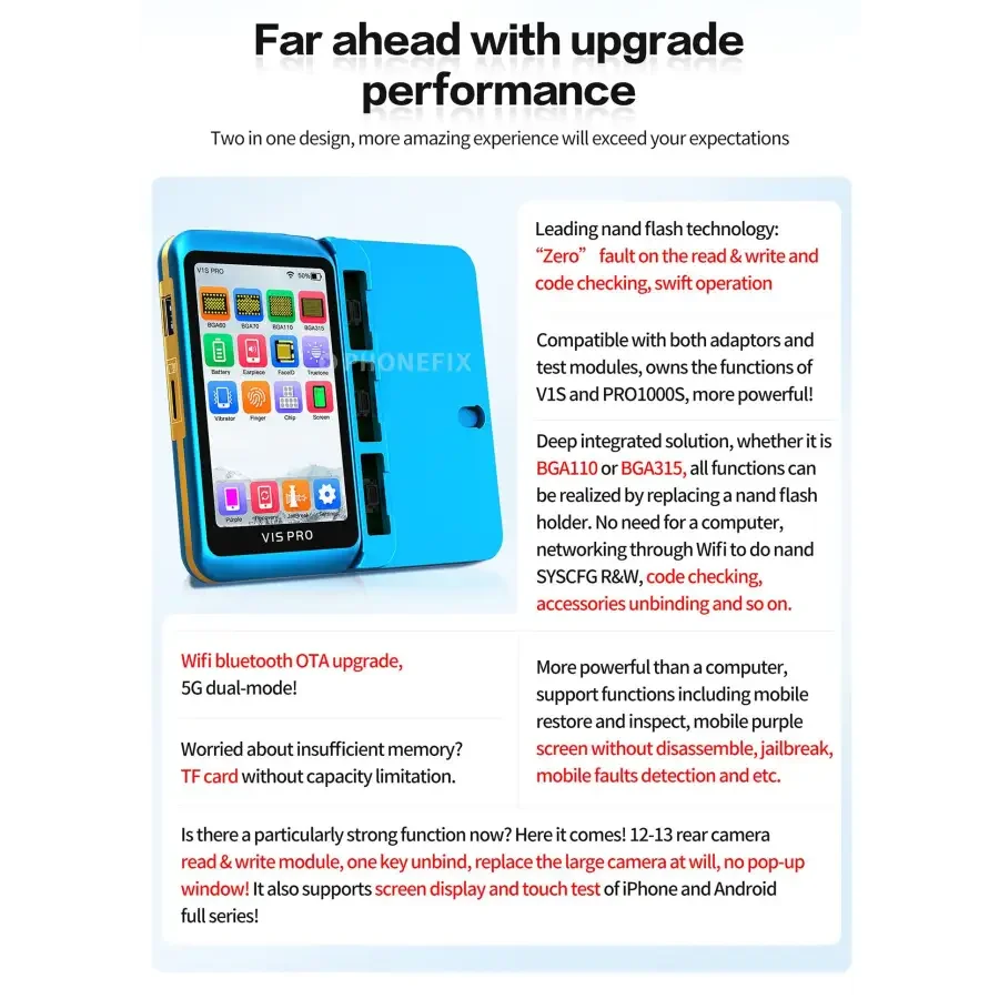JCID V1S PRO Programmer BGA315 BGA110 BGA70 For iPhone iPad - Image 8