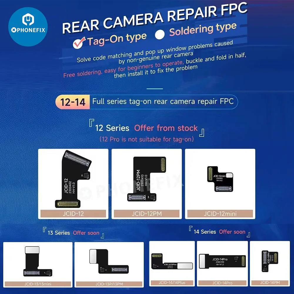 JCID Wide Angle Camera Tag-On Repair FPC For iPhone 12-17 Pro Max - Image 4