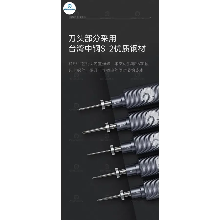 JM-8190 Screwdriver Set S2 Steel Bits Disassembly Tool Kit - Image 15