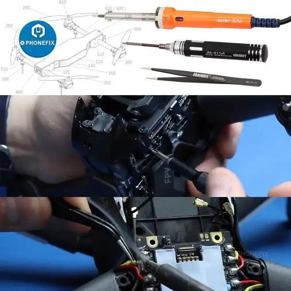 JM-P14 15 IN 1 Welding Repair Tools Set Toolbox Bag RC Drone Tools - Image 6