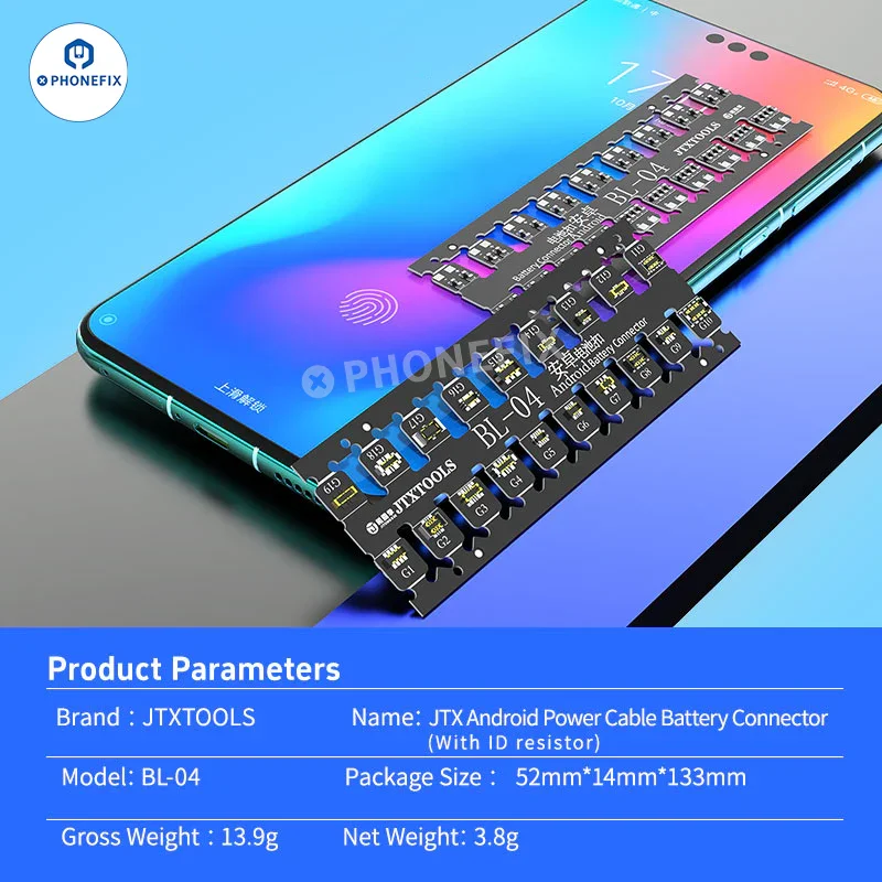 JTX BL-03 BL-04 Battery Connector for iPhone 6-17 Series/Android - Image 4