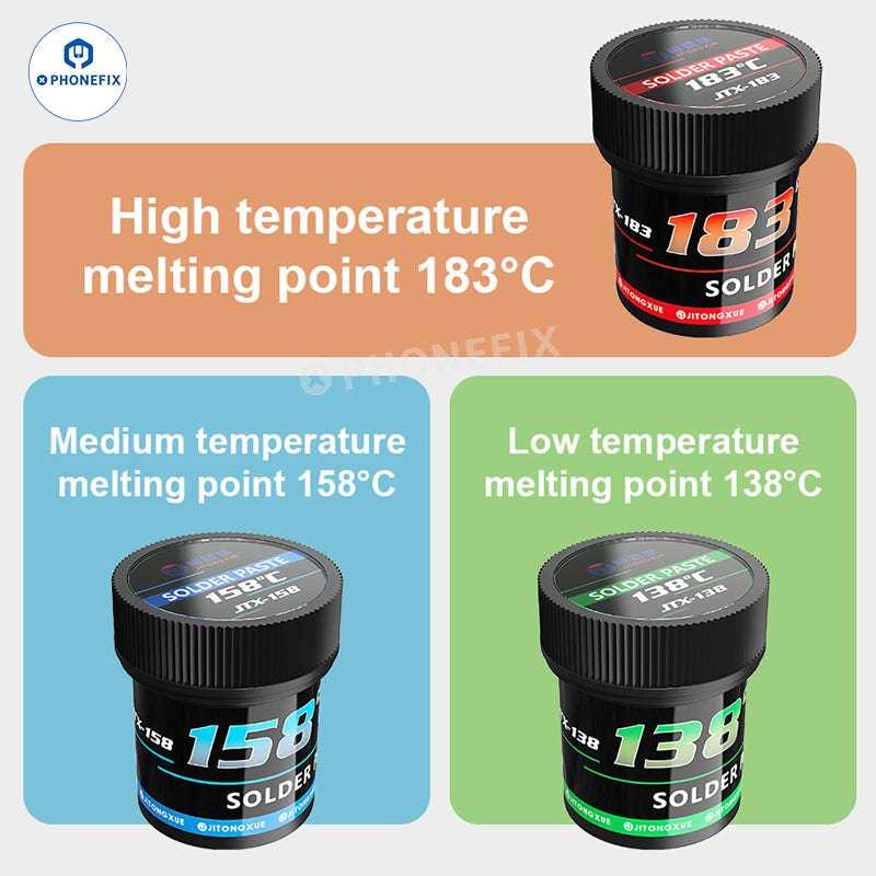 JTX Black Champion 138/158/183°C Solder Paste for Phone BGA IC Repair - Image 2
