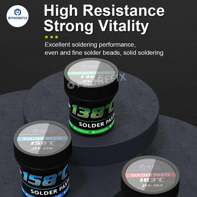 JTX Black Champion 138/158/183°C Solder Paste for Phone BGA IC Repair - Image 3