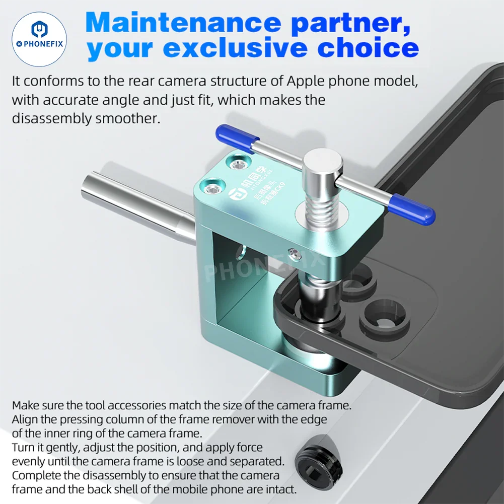 JTX CK9 iX73 Rear Camera Frame Remover For iPhone X-16 Pro Max - Image 7