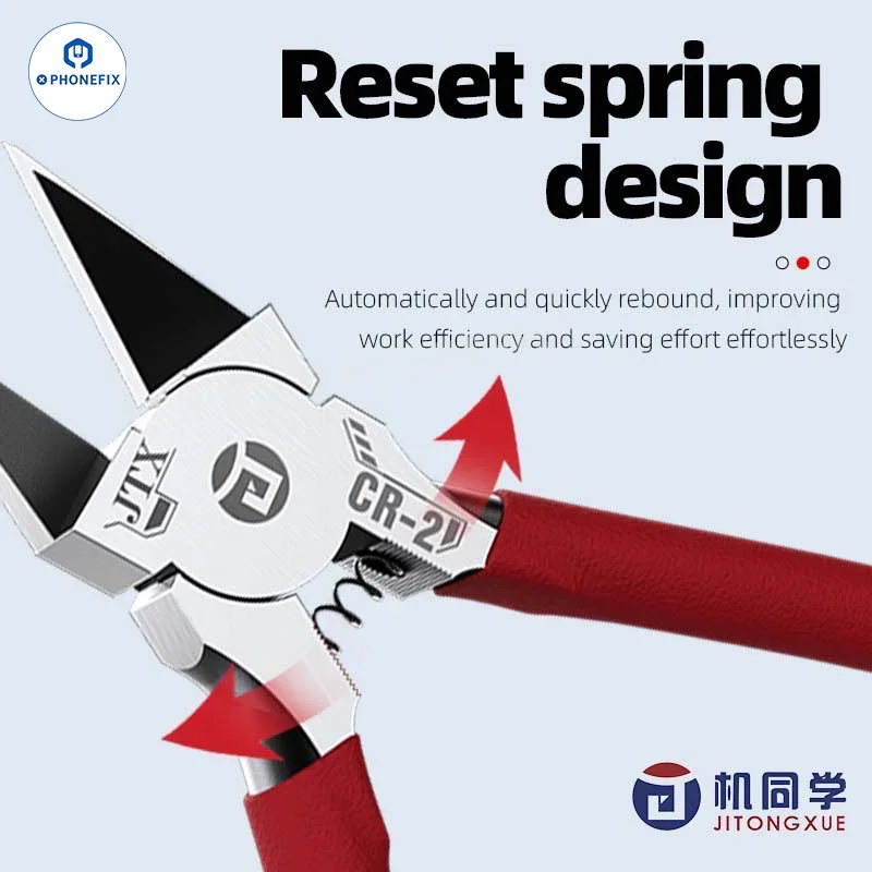 JTX CR-2 Chromium Vanadium Steel Cutting Pliers for Phone Repair - Image 5