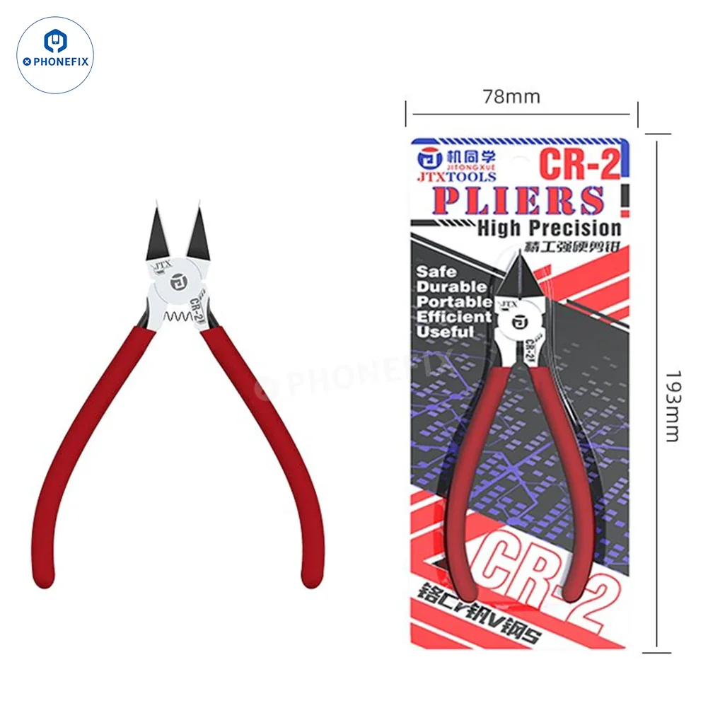 JTX CR-2 Chromium Vanadium Steel Cutting Pliers for Phone Repair - Image 6