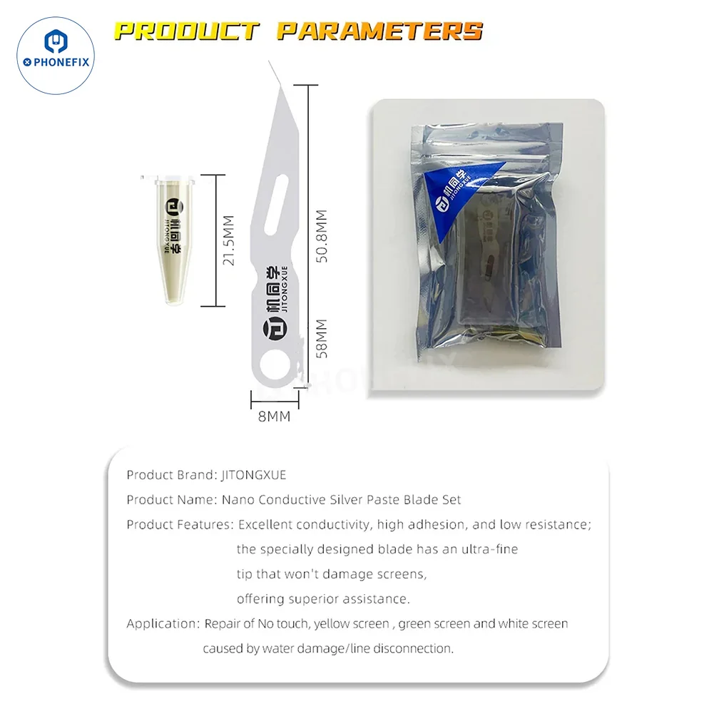JTX Nano Conductive Silver Paste For Phone Screen Line Circuit Repair - Image 7