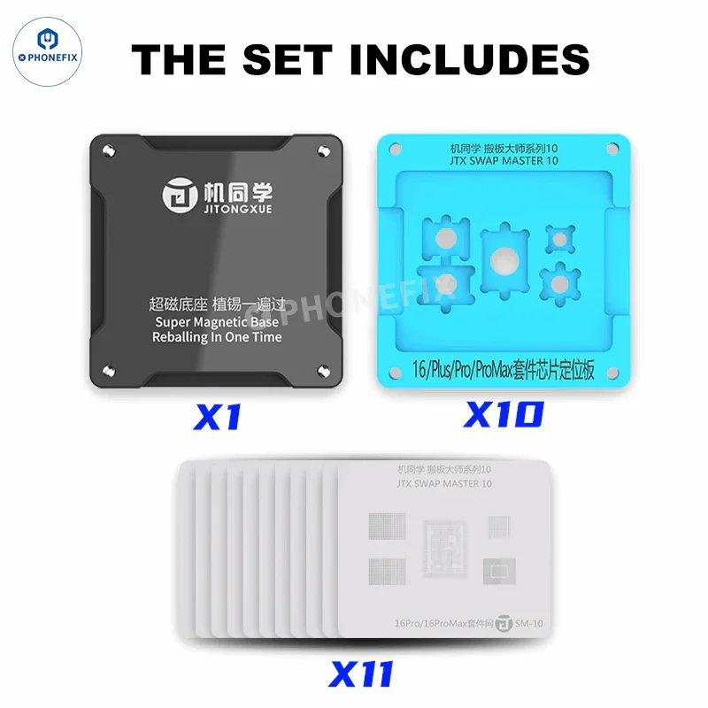 JTX Swap Board CPU Chip Reballing Platform for iPhone 8-16 Pro Max - Image 2