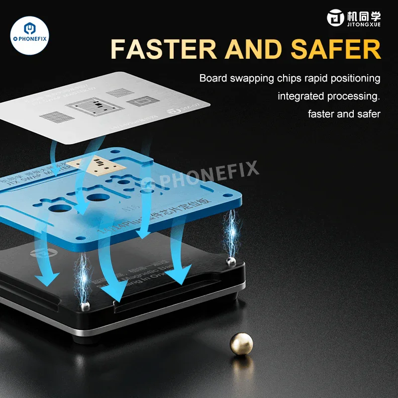 JTX Swap Board CPU Chip Reballing Platform for iPhone 8-16 Pro Max - Image 5