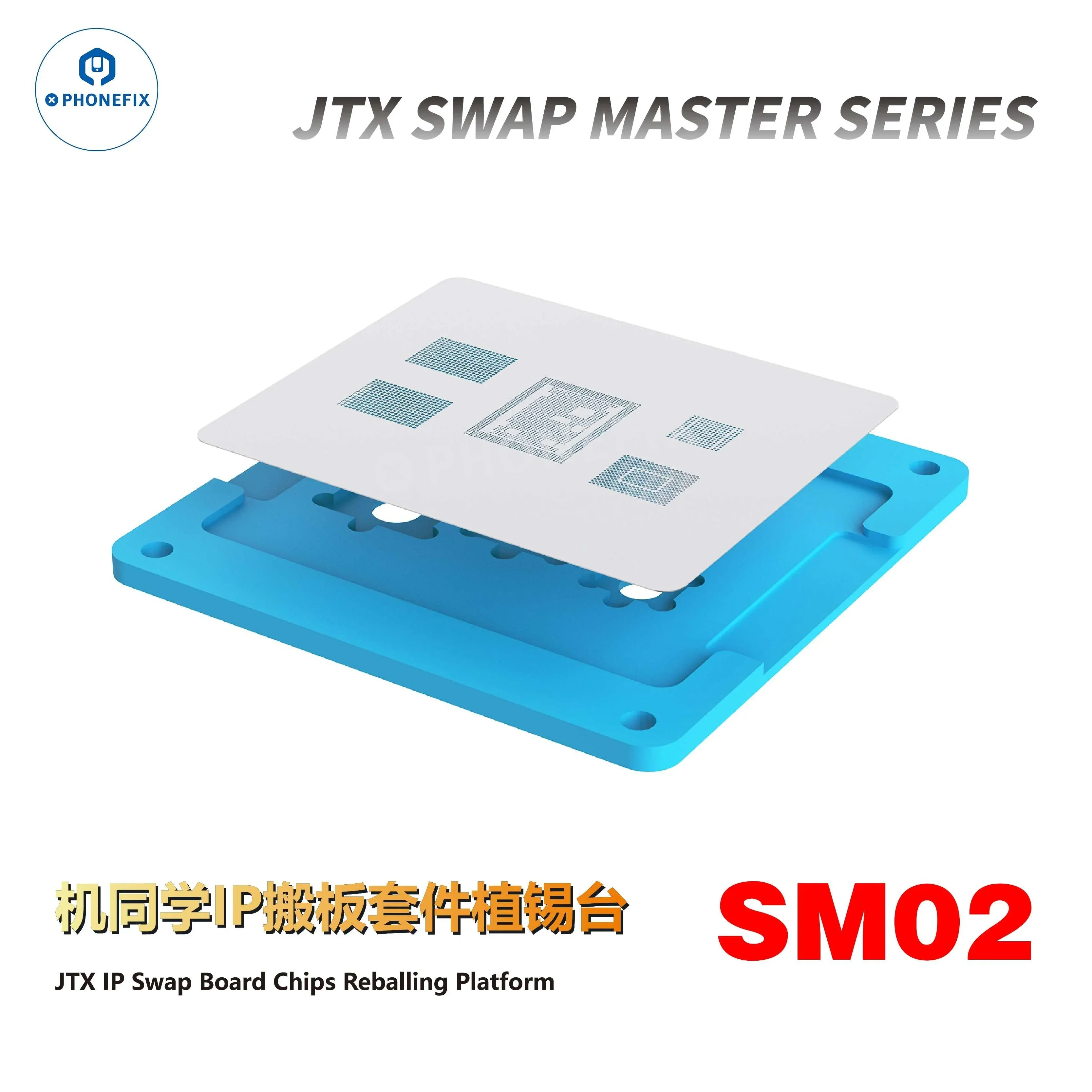 JTX Swap Board CPU Chip Reballing Platform for iPhone 8-16 Pro Max - Image 9