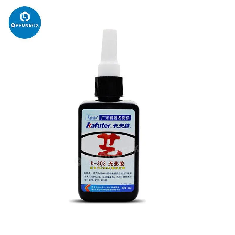 K-303 Transparent UV Glue Curing Adhesive With 9/51 LED UV Flashlight - Image 3