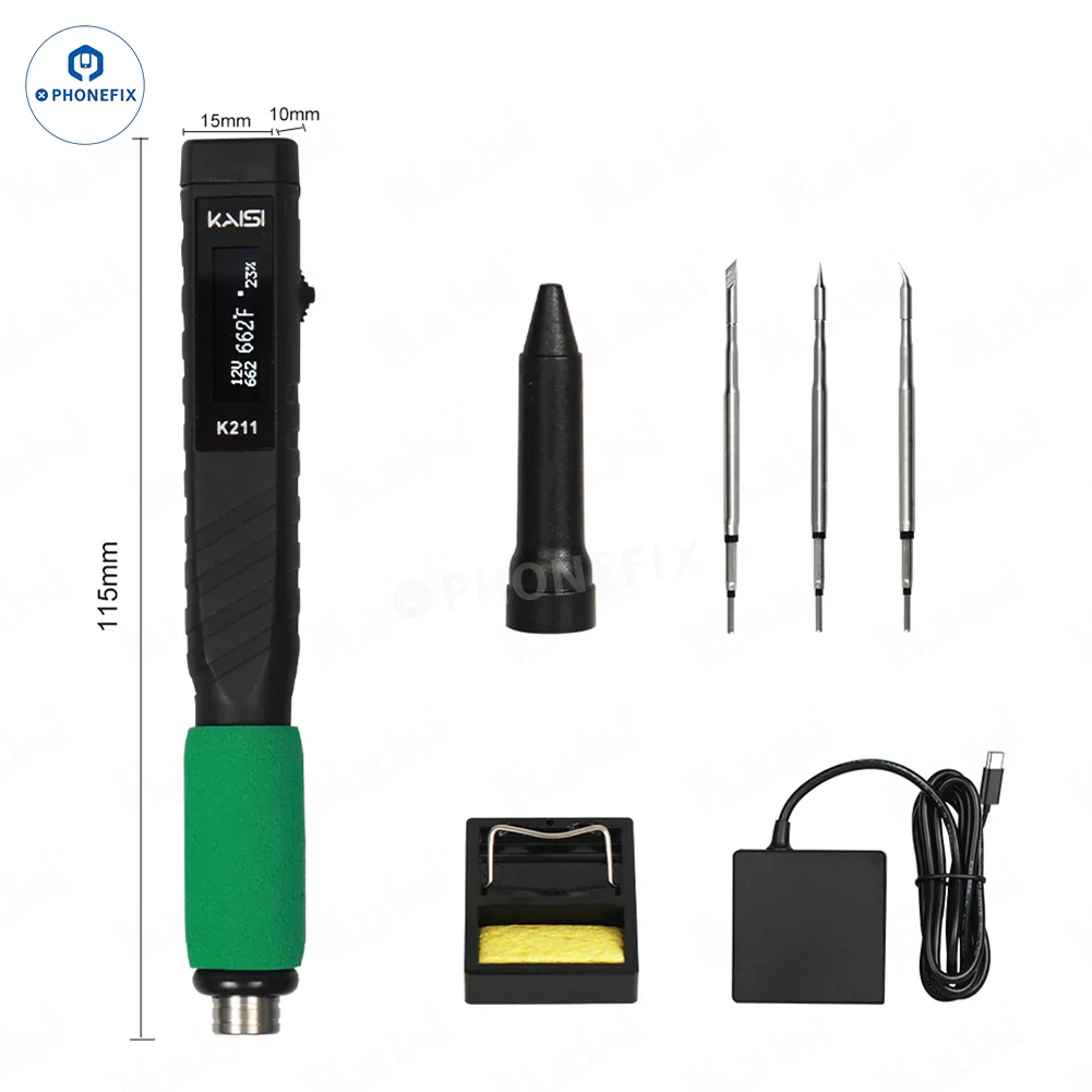 Kaisi K211 Portable USB Electric Soldering Iron With C210 Tips - Image 3