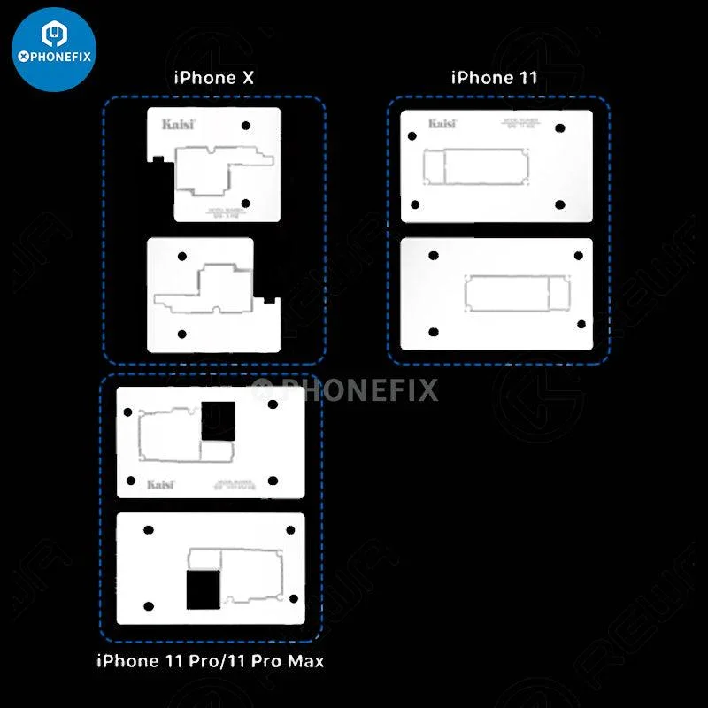 Kaisi Silicone Middle Layer Reballing Platform For iPhone X-14 Pro Max - Image 13