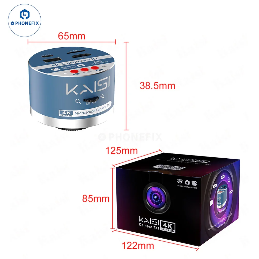 Kaisi TX1 4K HD Dual Interface Industrial Microscope Camera - Image 8