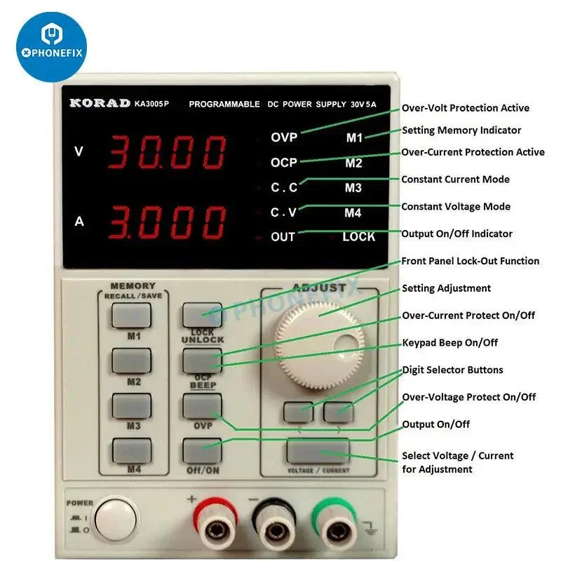 KORAD KD3005D Precision Adjustable DC Power Supply 30V 5A - Image 4