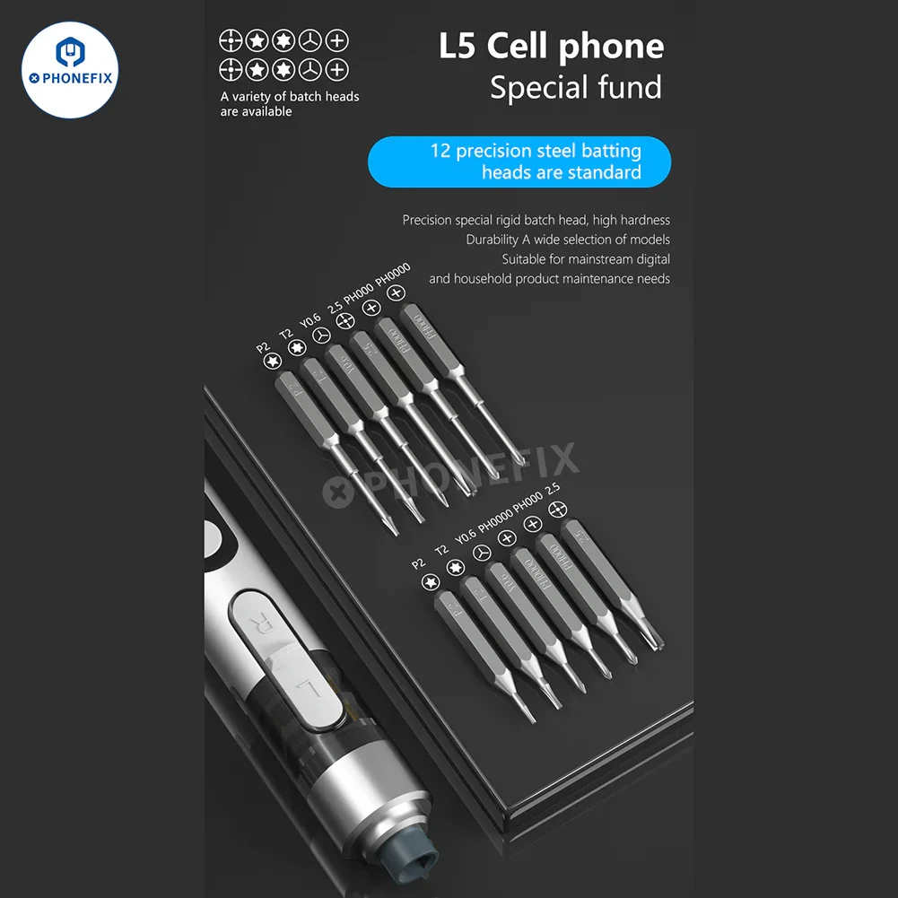L5Pro Electric Screwdriver Mobile Repair Disassembly Tool Kit - Image 12