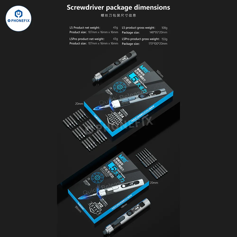 L5Pro Electric Screwdriver Mobile Repair Disassembly Tool Kit - Image 14