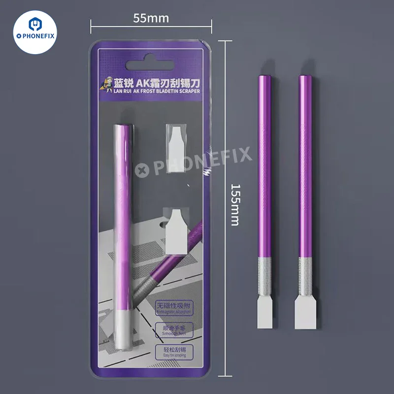 LanRui AK Non-magnetic Tin Scraper Phone Repair Solder Paste Blade - Image 7
