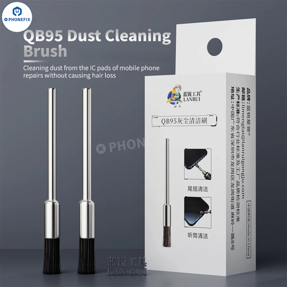 LANRUI QB95 PCB Charging Port Dust Cleaning Brush for Phone Repair - Image 2