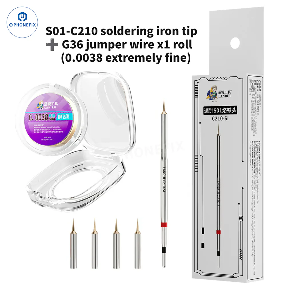 LANRUI S01 C210-SI Soldering Iron Tips for PCB/Screen Line Jump Wire - Image 2