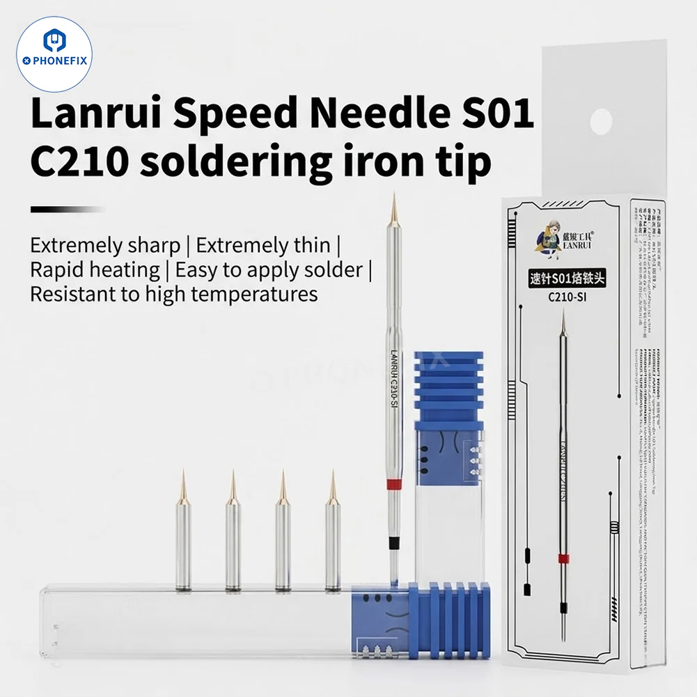 LANRUI S01 C210-SI Soldering Iron Tips for PCB/Screen Line Jump Wire - Image 3