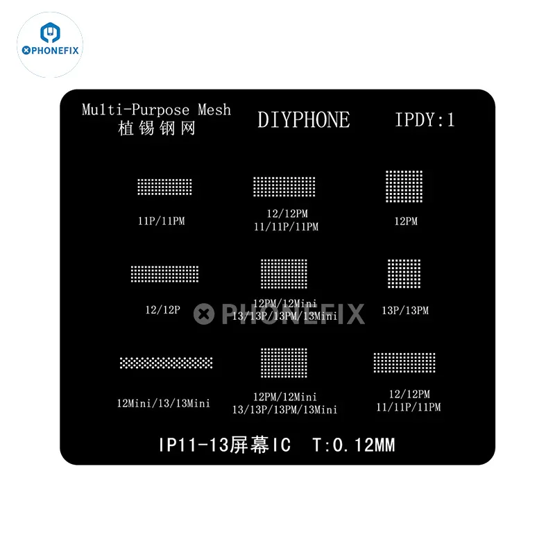 LCD IC BGA Reballing Stencil For iPhone 11-16PM Screen Chip Repair - Image 3