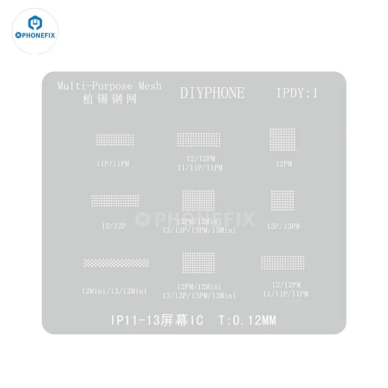 LCD IC BGA Reballing Stencil For iPhone 11-16PM Screen Chip Repair - Image 6