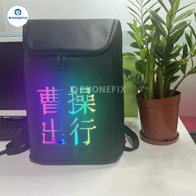 LED Backpack DIY Advertising Business Phone Laptop Repair Bag - Image 10