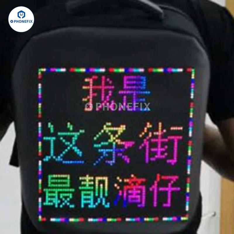 LED Backpack DIY Advertising Business Phone Laptop Repair Bag - Image 12