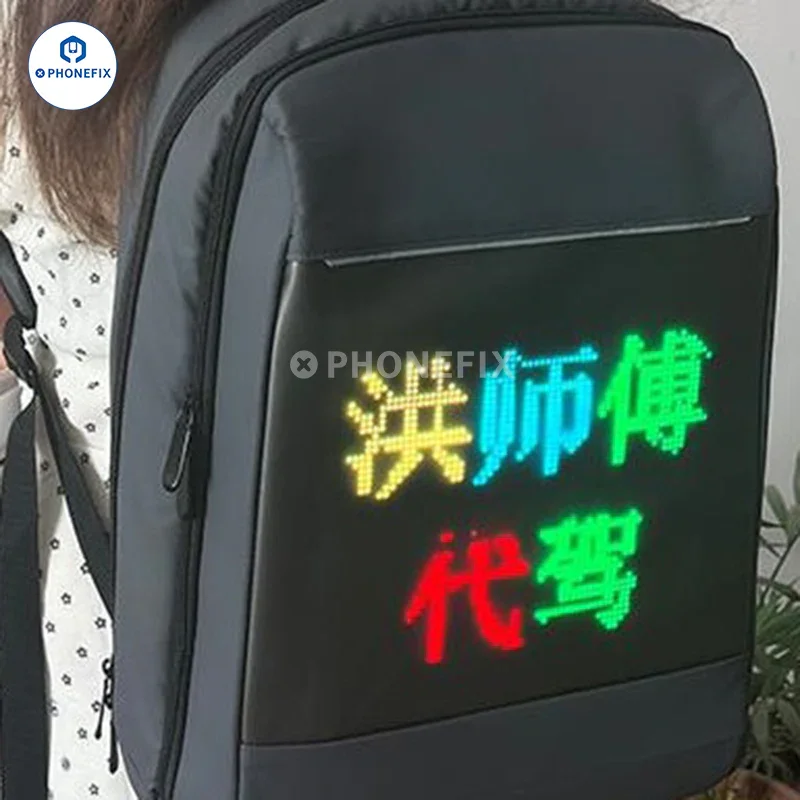 LED Backpack DIY Advertising Business Phone Laptop Repair Bag - Image 14
