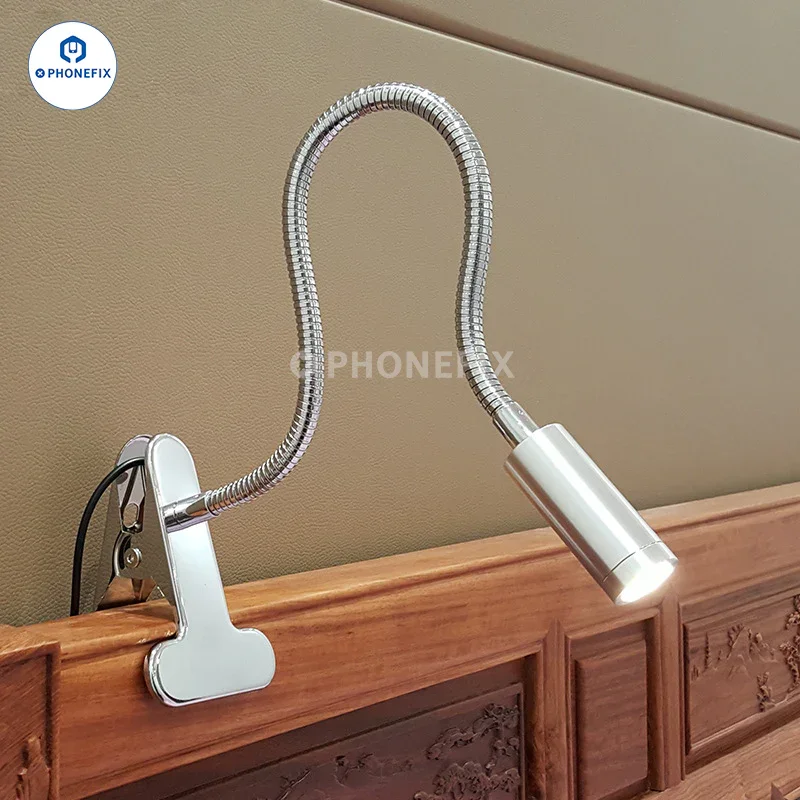 LED Desk Lamp Dimmable Eye Care Reading USB Clamp Light - Image 2