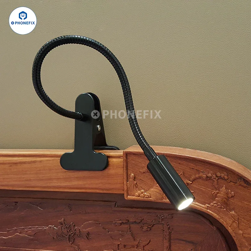 LED Desk Lamp Dimmable Eye Care Reading USB Clamp Light - Image 3