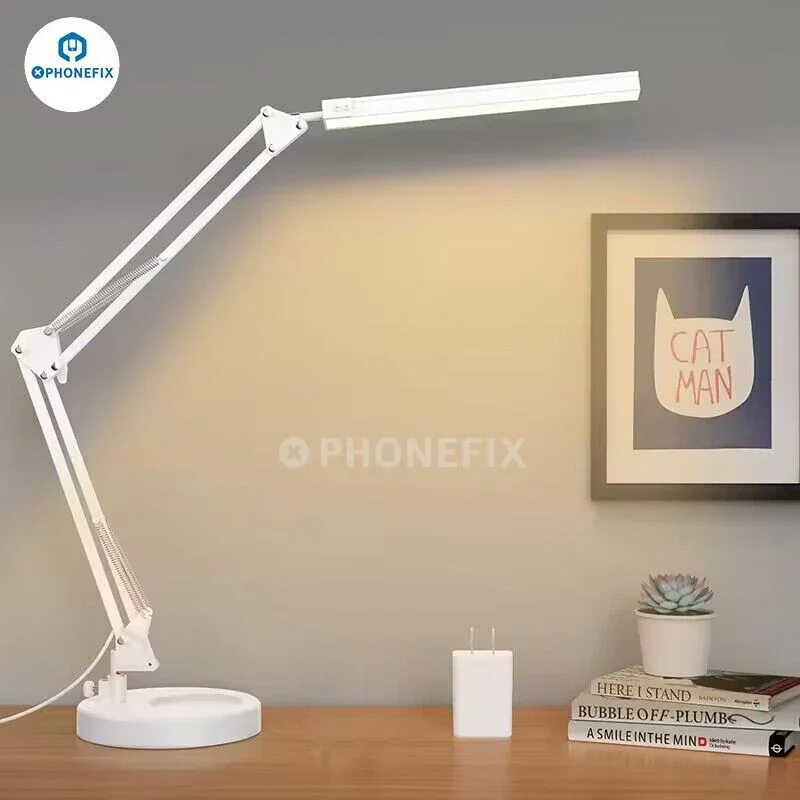 LED Eye Protection Desk Lamp Metal Swing Arm Table Lamp - Image 3