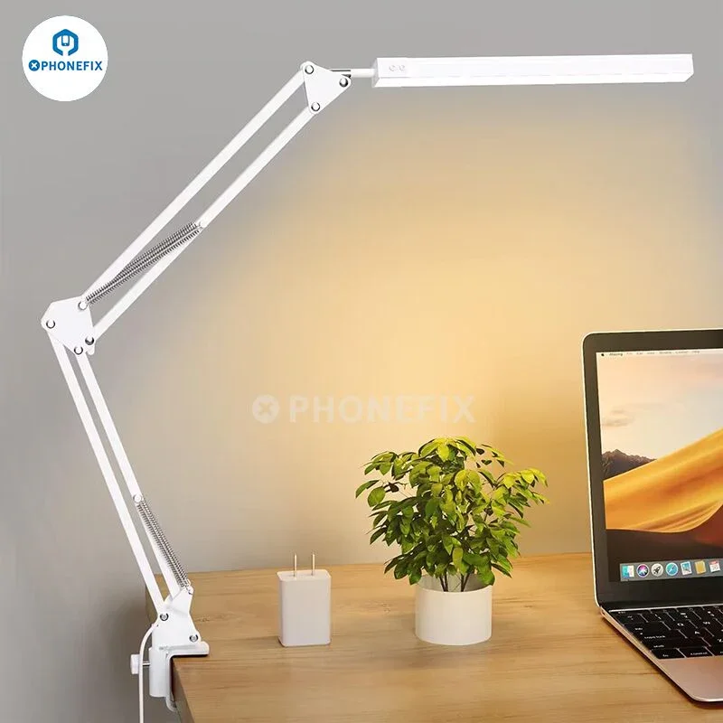 LED Eye Protection Desk Lamp Metal Swing Arm Table Lamp - Image 4