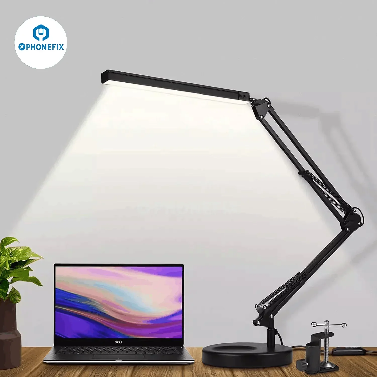LED Eye Protection Desk Lamp Metal Swing Arm Table Lamp - Image 5