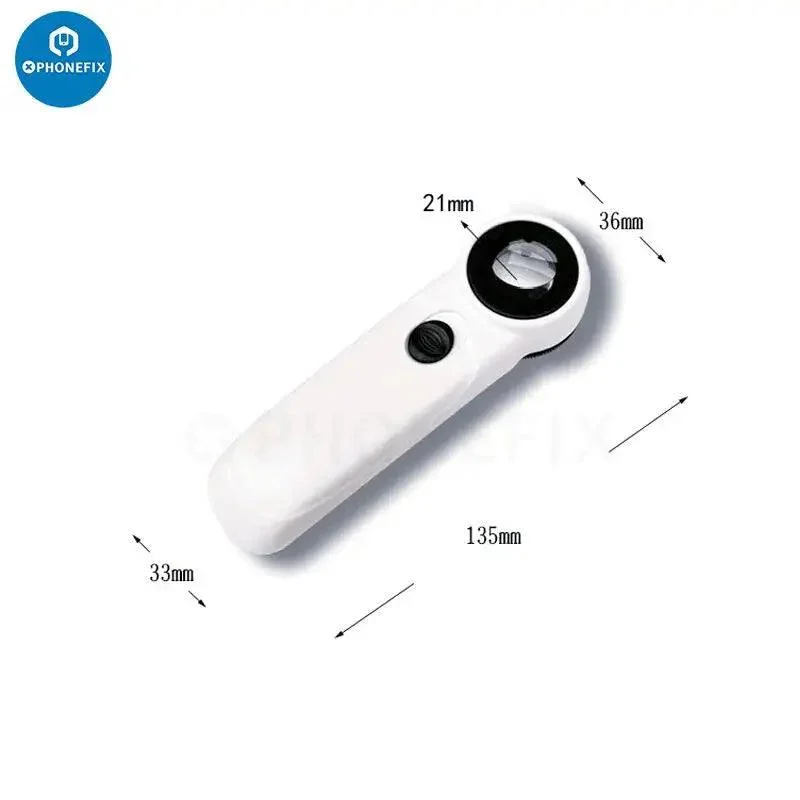 LED Light Handheld 40 Times HD Magnifier Glass For PCB Circuit Board Repair - Image 10