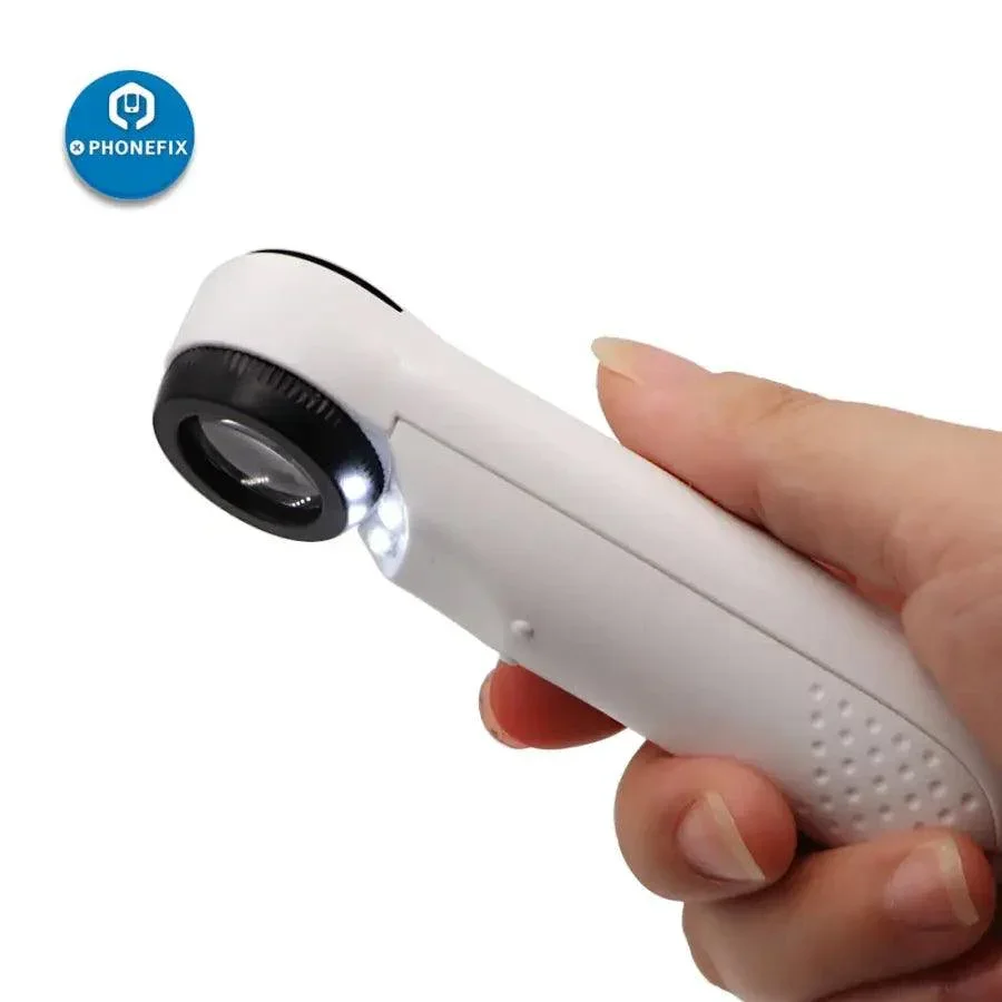 LED Light Handheld 40 Times HD Magnifier Glass For PCB Circuit Board Repair - Image 5