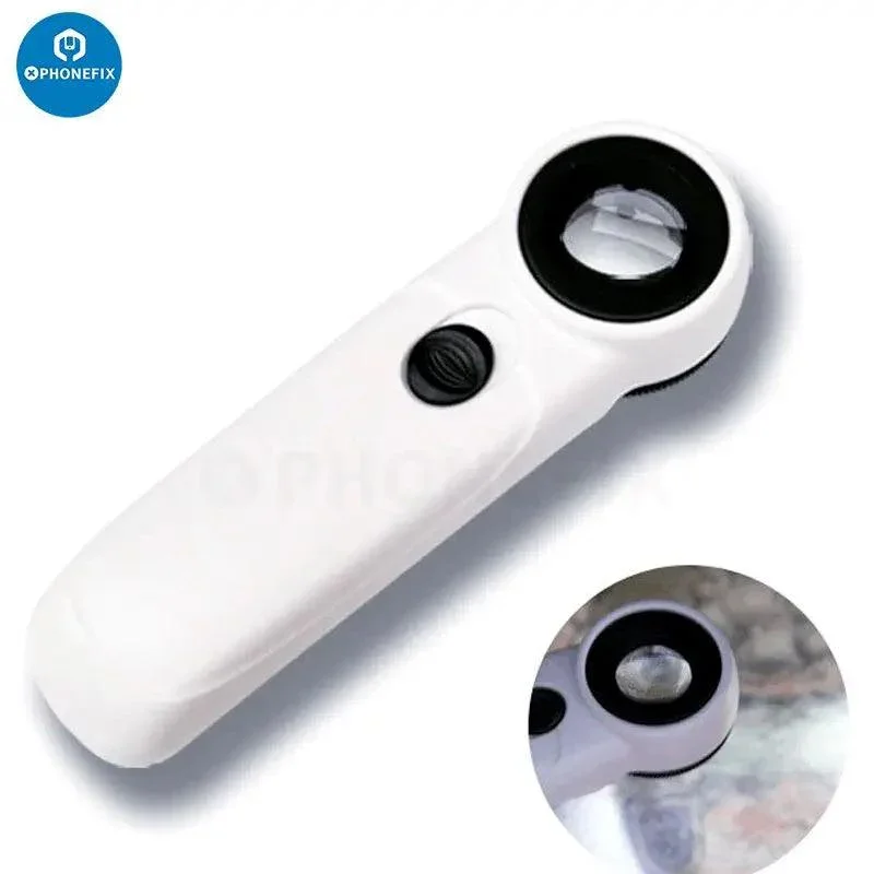 LED Light Handheld 40 Times HD Magnifier Glass For PCB Circuit Board Repair - Image 7