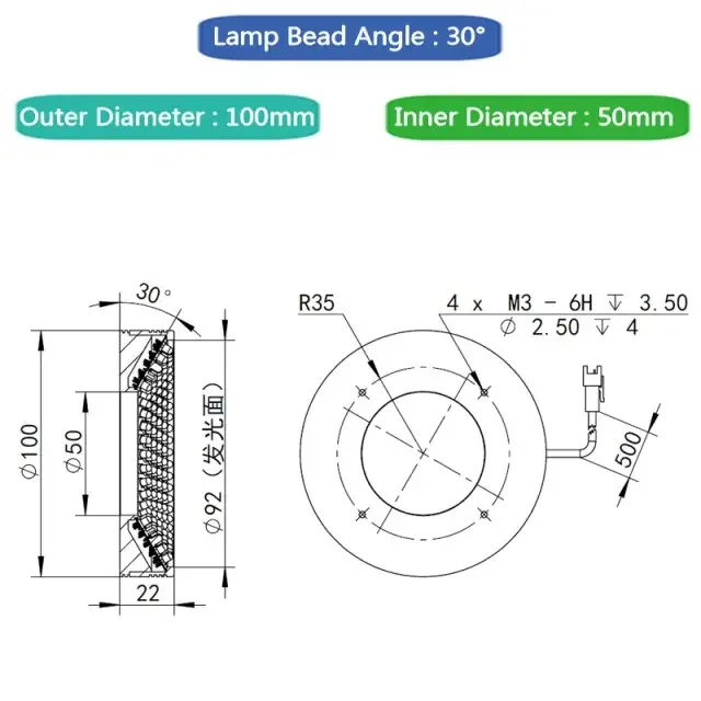 LED Ring Light illuminator Lamp For Industrial Imaging Machine Vision Camera - Image 11
