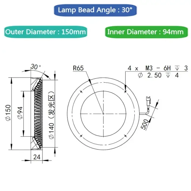LED Ring Light illuminator Lamp For Industrial Imaging Machine Vision Camera - Image 12