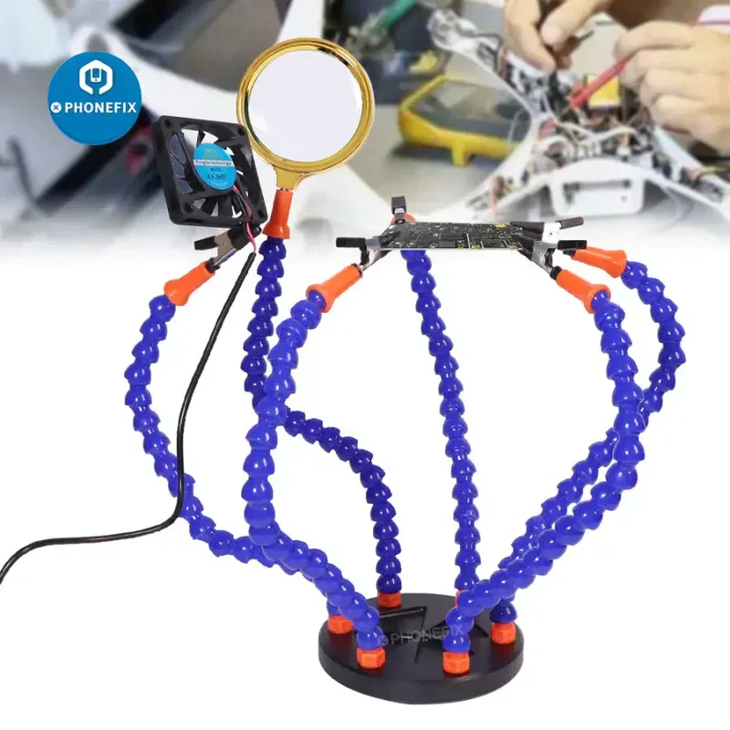 LED Third Hand Soldering PCB Holder RC Helicopter Drone Repair Tool - Image 10