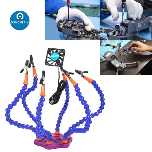 LED Third Hand Soldering PCB Holder RC Helicopter Drone Repair Tool - Image 8