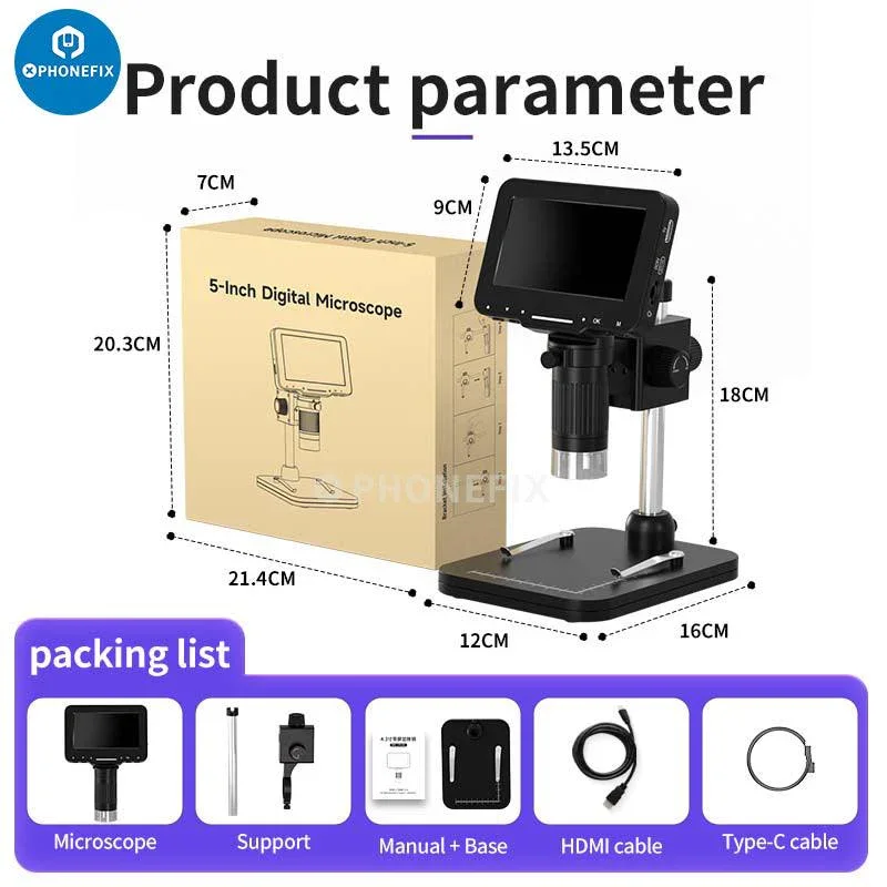 LP050 4.3Inch 1000X Digital Microscope 20MP Camera Video Recorder - Image 6