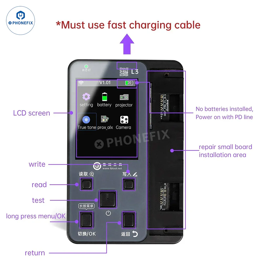 LUBAN L3 Smart Programmer for iPhone 6-17 Battery Screen Face ID Repair - Image 2
