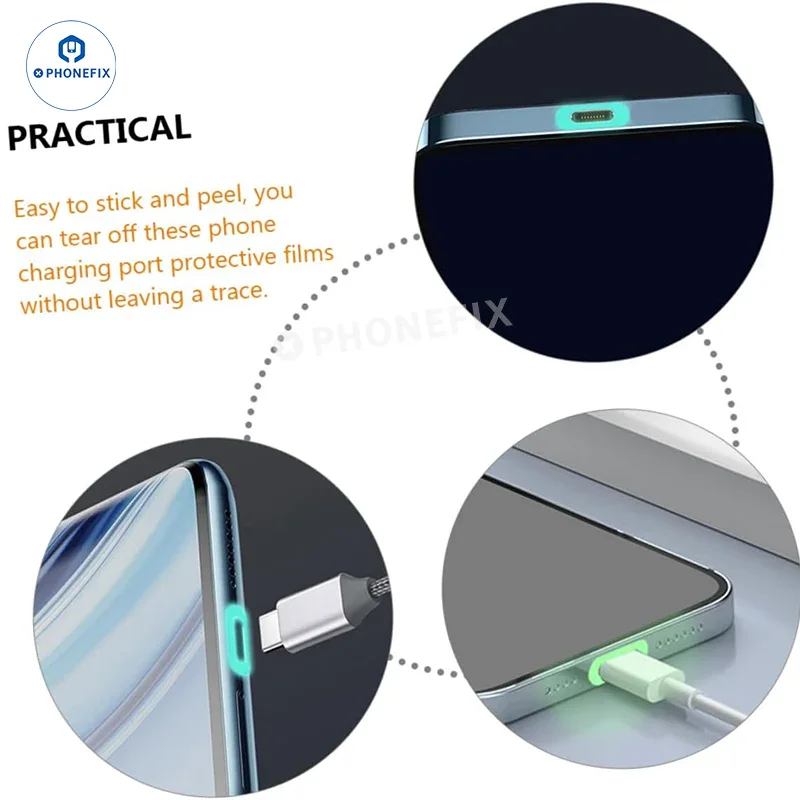 Luminous Charging Port Protective Film for Mobile Phones - Image 3