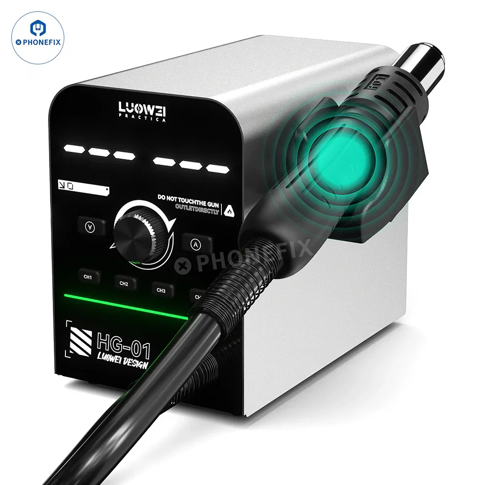 LUOWEI HG-01 800W Hot Air Gun Smart Digital Desoldering Station - Image 9
