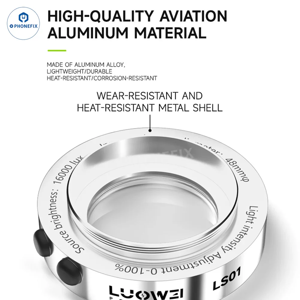 LUOWEI LW-LS01 LW-LS02 Polarized Microscope Ring Light - Image 4