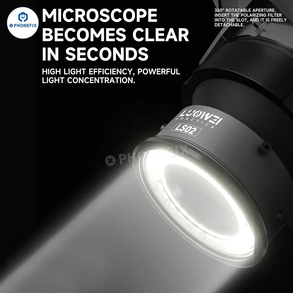 LUOWEI LW-LS01 LW-LS02 Polarized Microscope Ring Light - Image 7