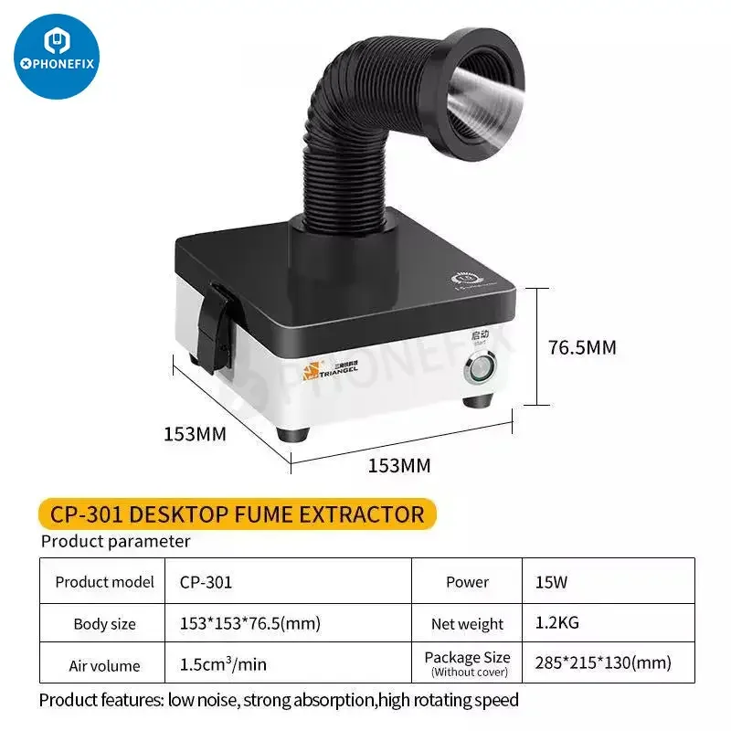 M-Triangel CP-301 Smoke Purifier Portable Fume Extractor - Image 6